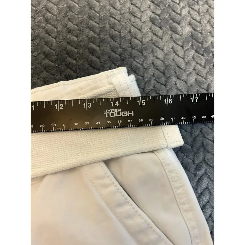 Levi's Squad Cargo Shorts Men's 30 White Utility Pockets Waist Belted Streetwear